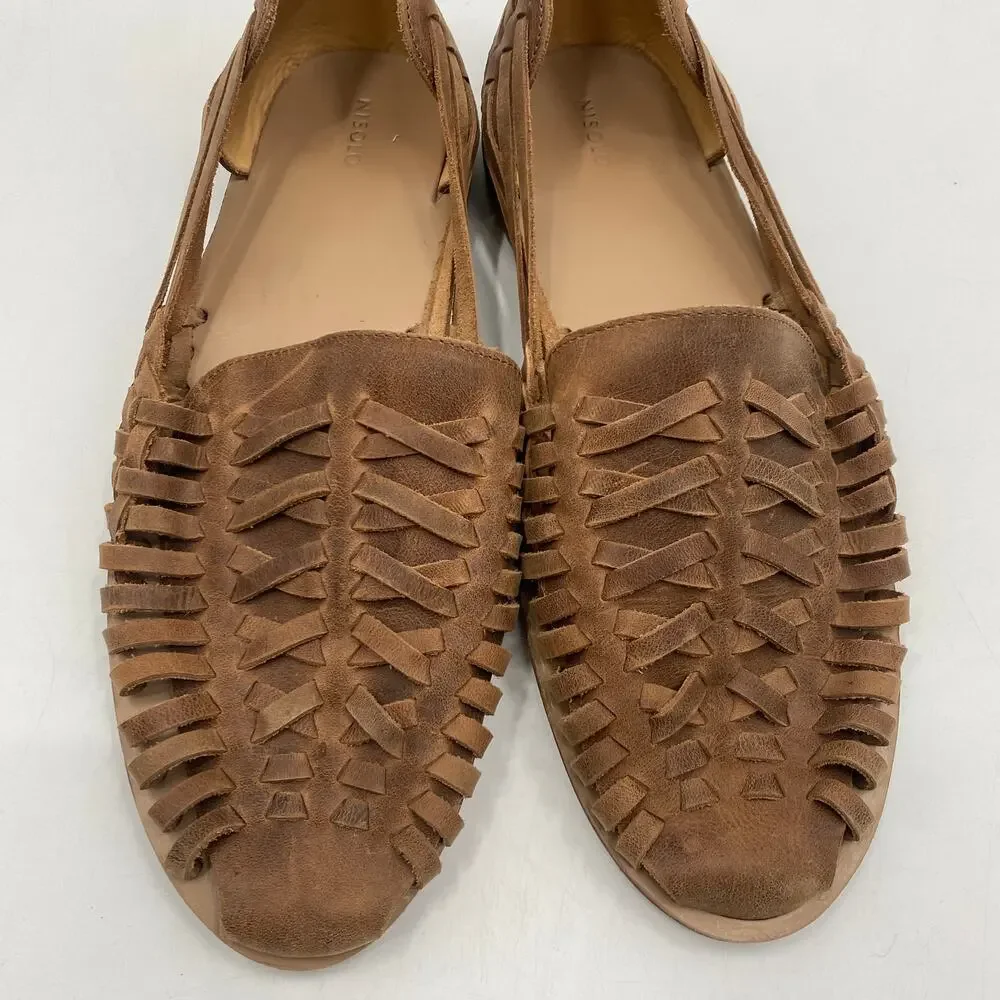 Nisolo Huarache Slip On Men’s 13 Tobacco Leather Sandal Shoes